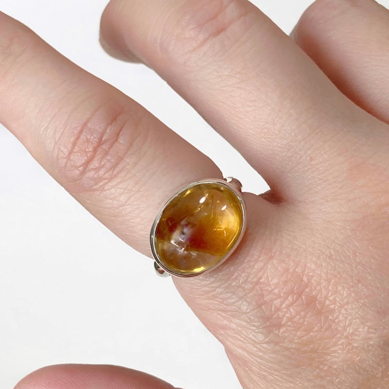 亀型（シトリン） 亀型（シトリン） Bijou series>20:バイカラーシトリン / SV925(K18P