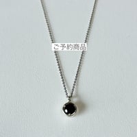 ブラックスピネルネックレス/ SV925