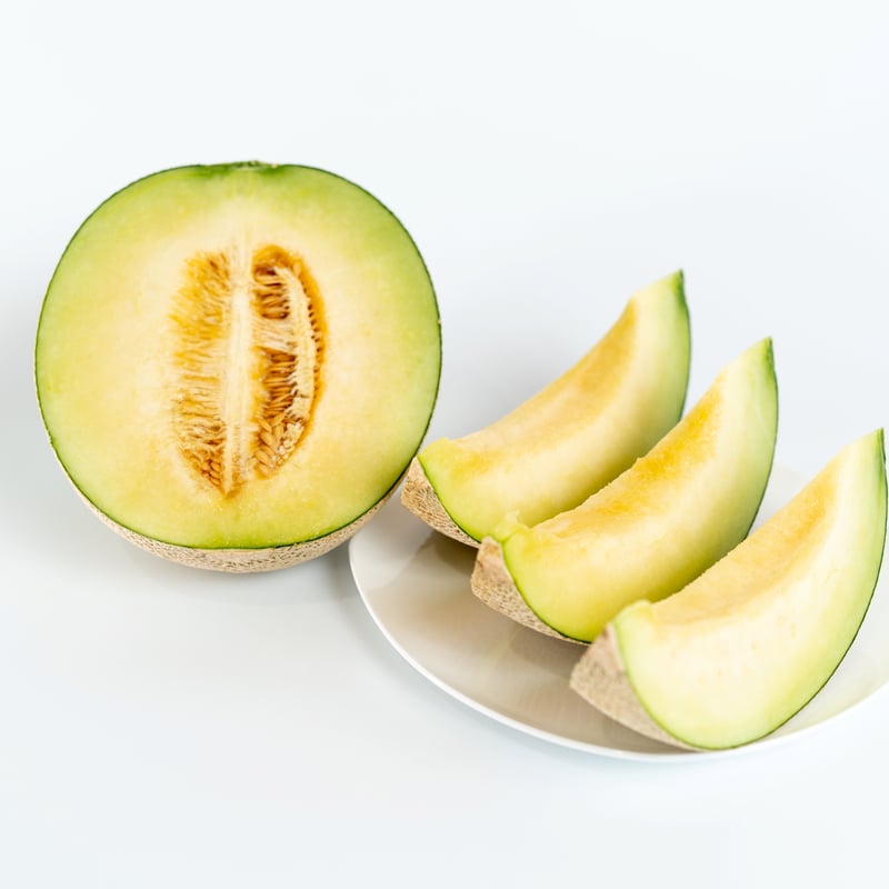 予約受付！！《糖度センサー認証》情熱メロン赤青2玉セット【赤