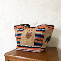 【サンプル035】 メキシコ手織り古布・ナガ族刺繍（ミャンマー）トート