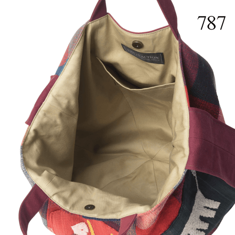 787-790 | 手織物×ナガ族手刺繍 ボニーバッグ（size/L）