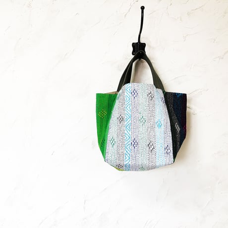 【サンプル034】インド・カンタ刺繍トート(C)（size/M）