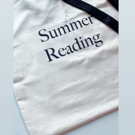 ⭐︎オックス生地　Summer Reading コットンバッグ　black