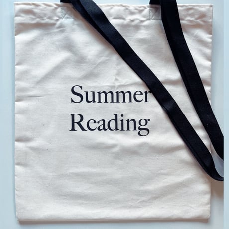 ⭐︎オックス生地　Summer Reading コットンバッグ　black