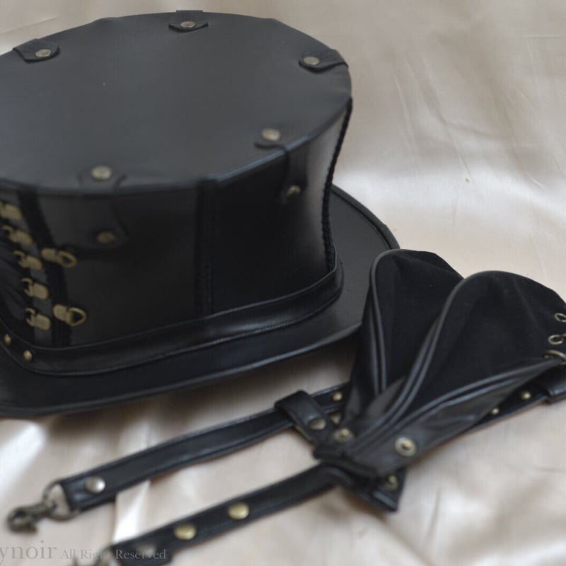 黒のショート・コルセットハット(AT) | candynoir 黒のショート・コルセットハット(AT) | candynoir