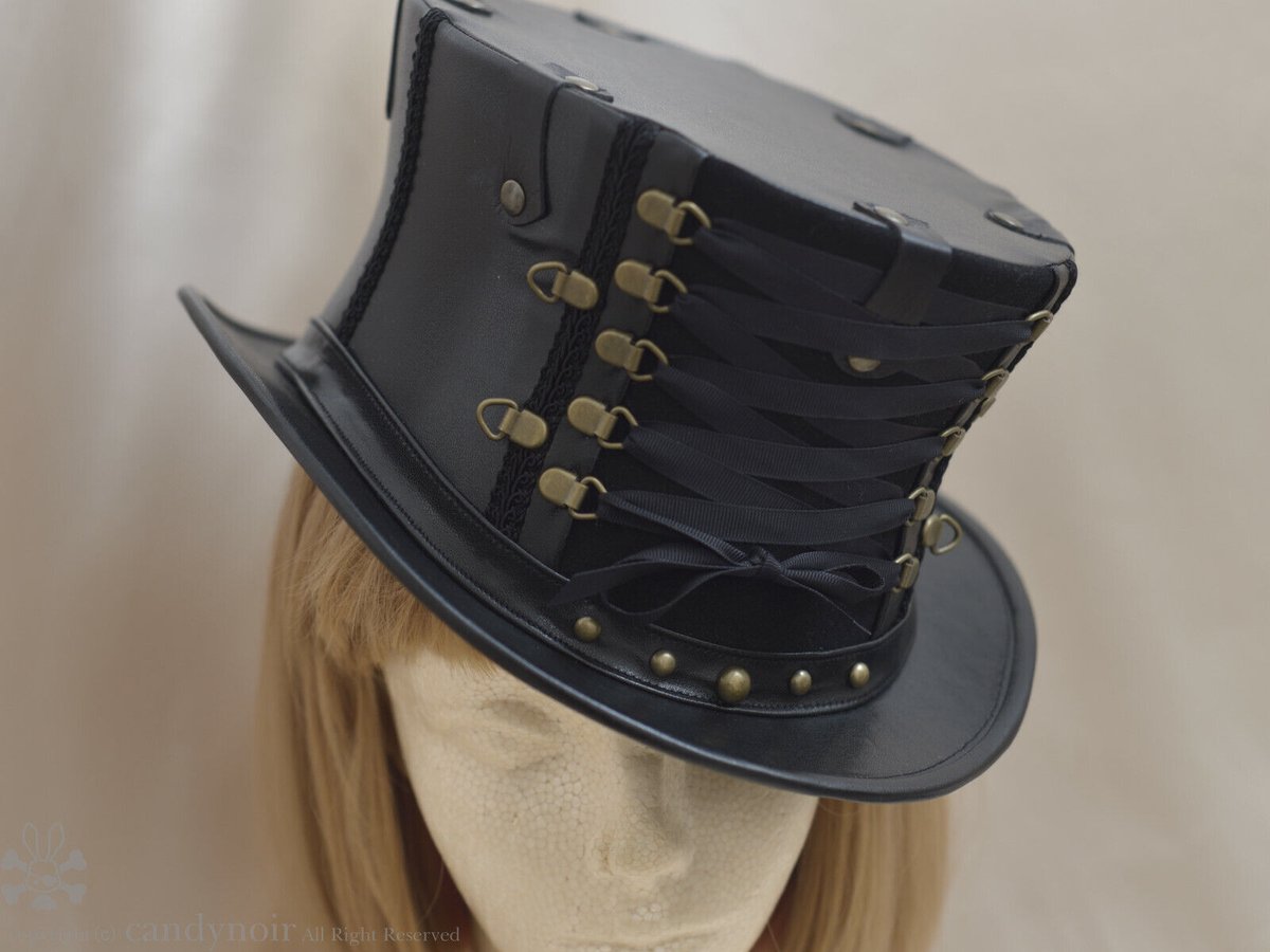 黒のショート・コルセットハット(AT) | candynoir 黒のショート・コルセットハット(AT) | candynoir