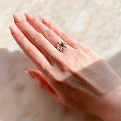 Blooming Pearl Flower Ring
