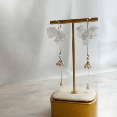 Flower × Pearl chandelier Pierce/Earring