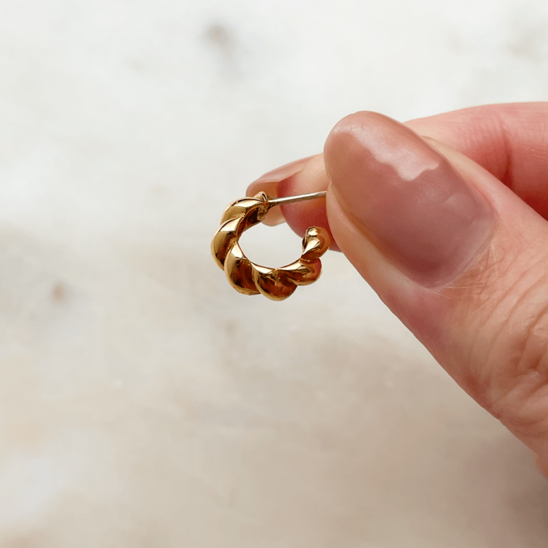 Donut Rope pierced earrings | Aunn