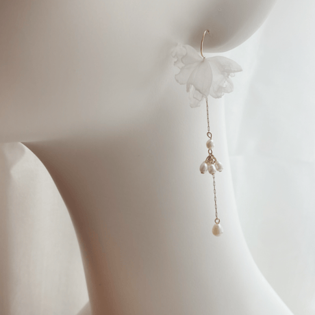 Flower × Pearl chandelier Pierce/Earring