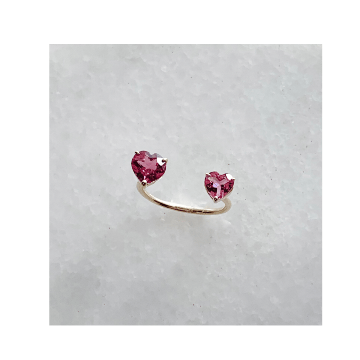 【極美品】K14WG　リングピアス　2WAY　ハート　チャーム　ピンクトルマリン 極美品】K14WG リングピアス 2WAY ハート チャーム ピンク