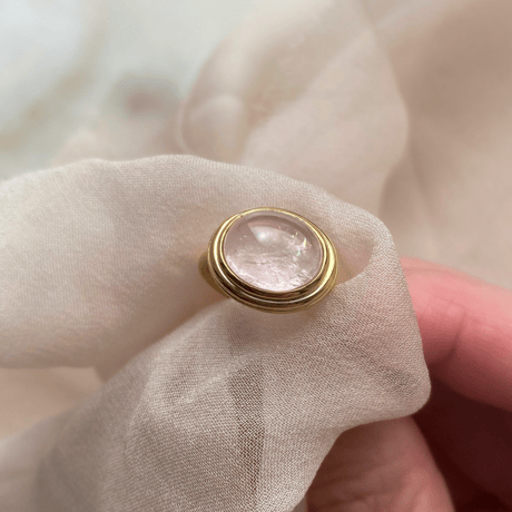 Oval-Framed Morganite Ring