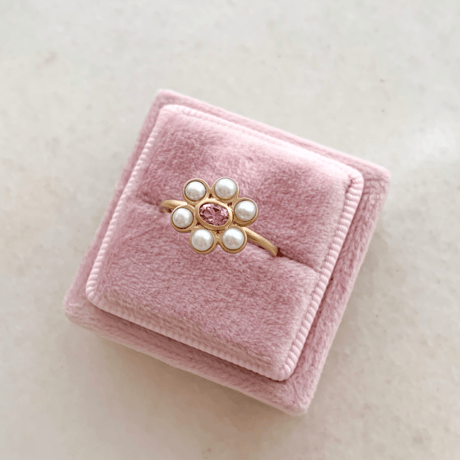 Blooming Pearl Flower Ring