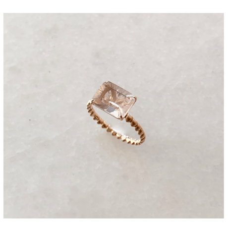 Rose Heart Concave Ring