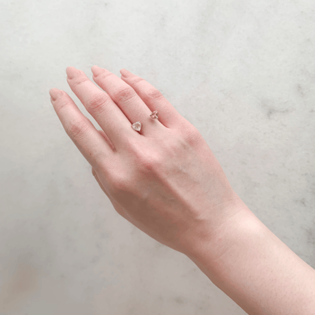 Heart to yours ring(ローズクォーツ×シアーピンクトルマリン)