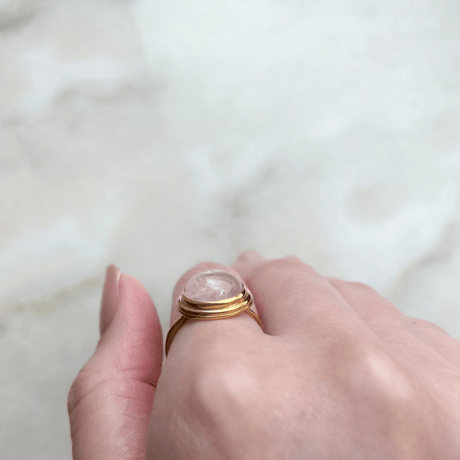 Oval-Framed Morganite Ring
