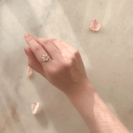 Blooming Pearl Flower Ring