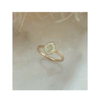 Milgrain Letter Ring (k18)