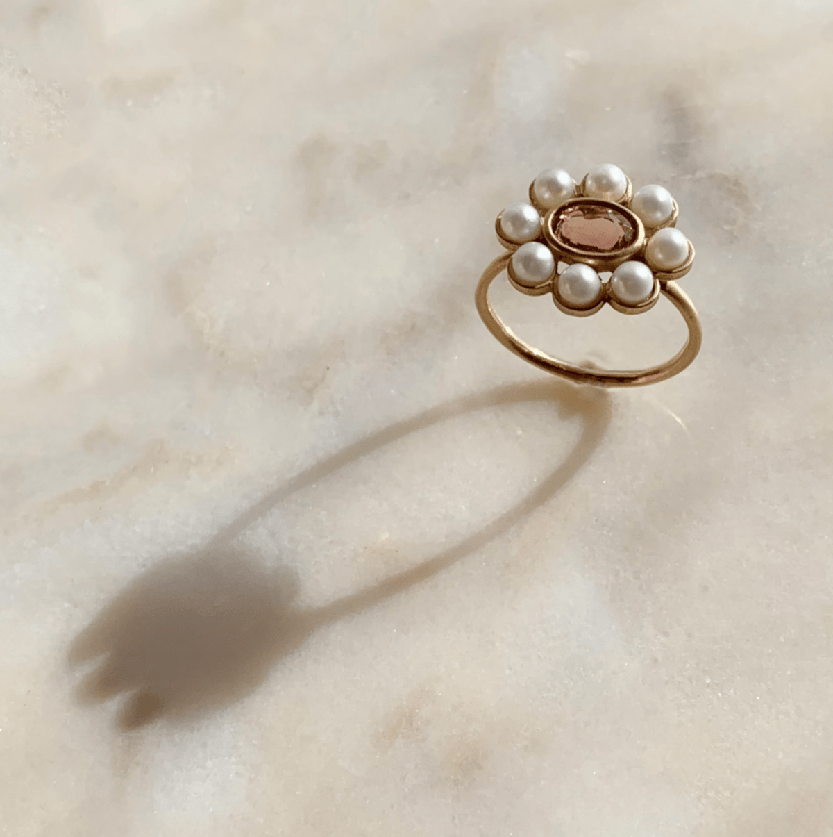 Blooming Pearl Flower Ring