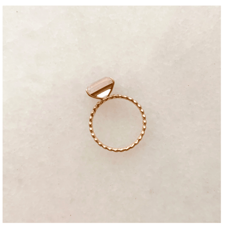 Rose Heart Concave Ring