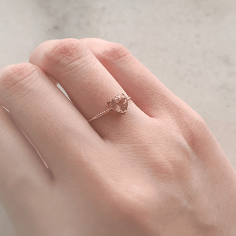 heart ring(モルガナイト)