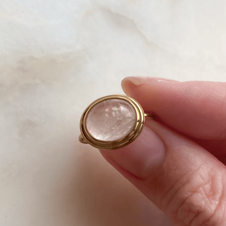 Oval-Framed Morganite Ring