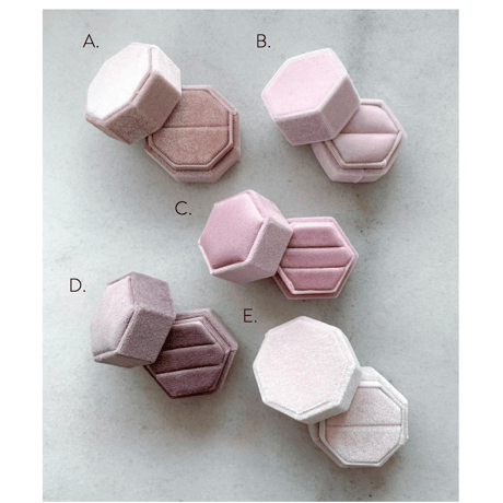 Velvet ring box
