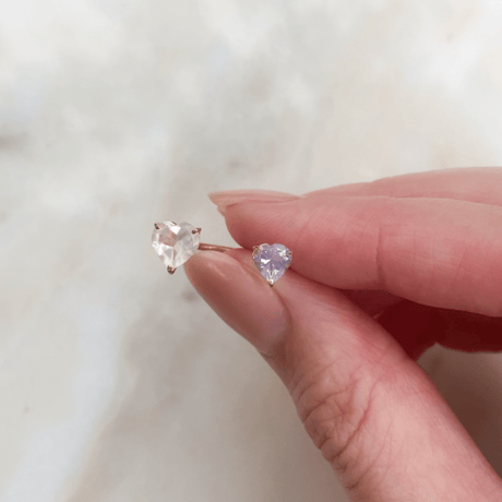 Heart to yours ring(ローズクォーツ×ラベンダークォーツ)