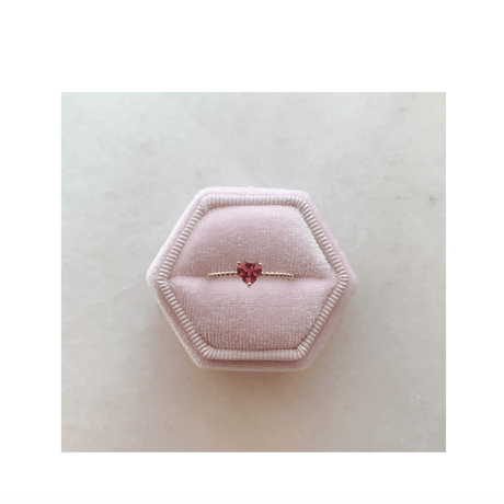 Bon Bon heart ring(ピンクトルマリン5mm)