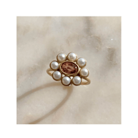 Blooming Pearl Flower Ring