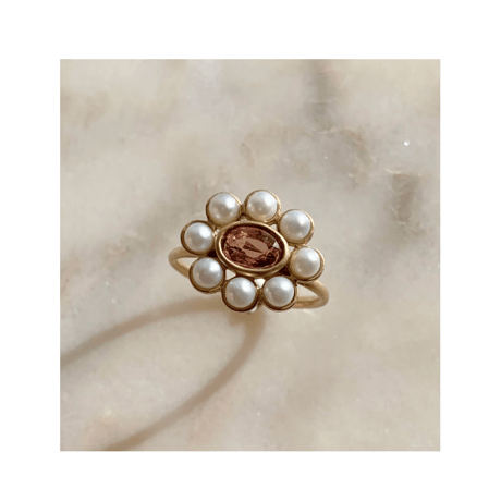 Blooming Pearl Flower Ring