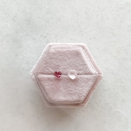 Heart to yours ring(ローズクォーツ×ピンクトルマリン)
