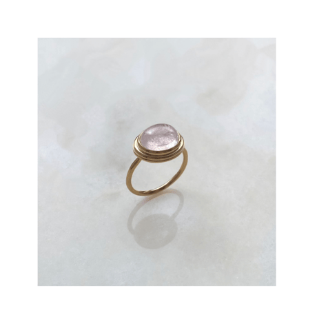 Oval-Framed Morganite Ring