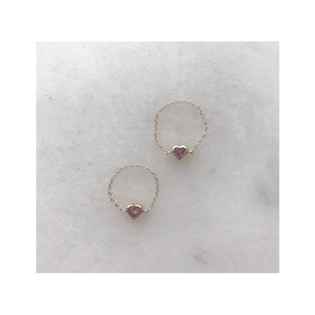 Heart chain ring