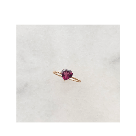 Bon Bon heart ring(ロードライトガーネット)
