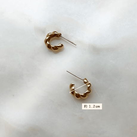 Donut Rope pierced earrings