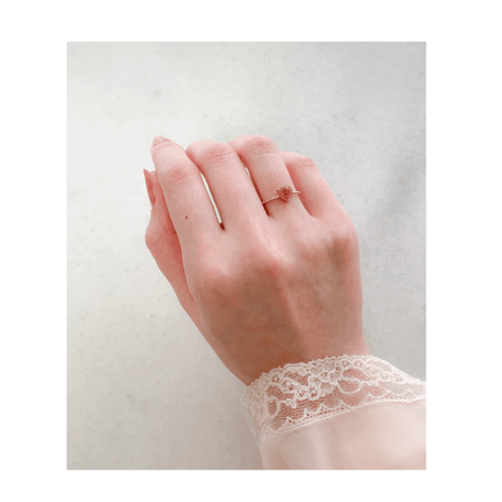 Bon Bon heart ring(ストロベリークォーツ)