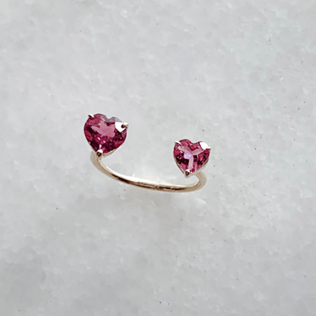 Heart to yours ring(ピンクトルマリン×ピンクトルマリン)