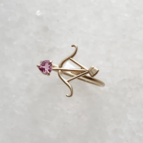 Heart arrow ring(ピンクトルマリン)