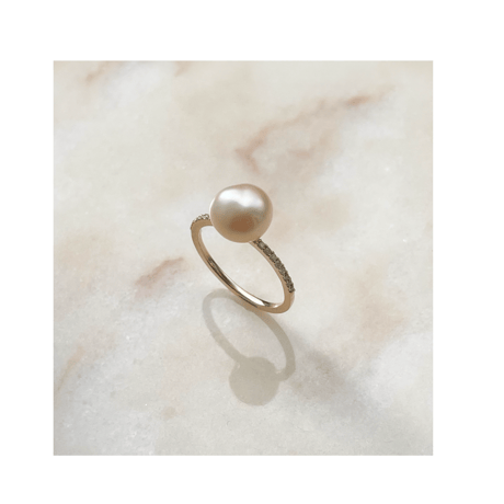 Melee Diamond Pearl Ring