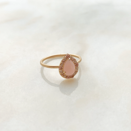 Pink Opal Pavé Ring