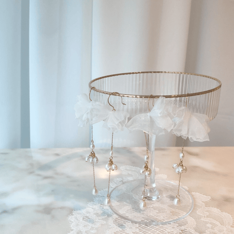 Flower × Pearl chandelier Pierce/Earring