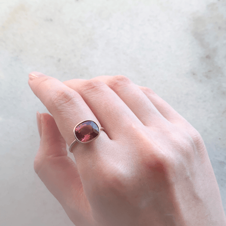Garnet Candy Ring k14