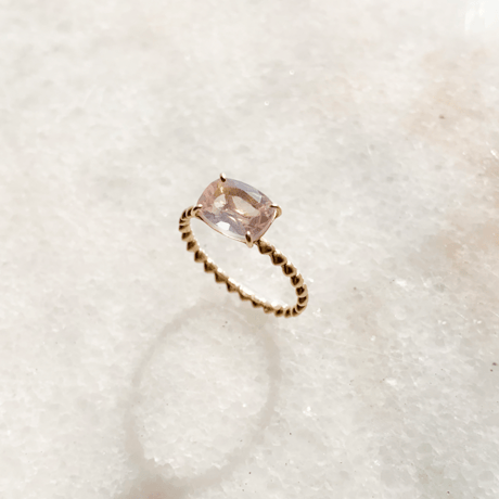 petit trésor ring( Rose quartz )
