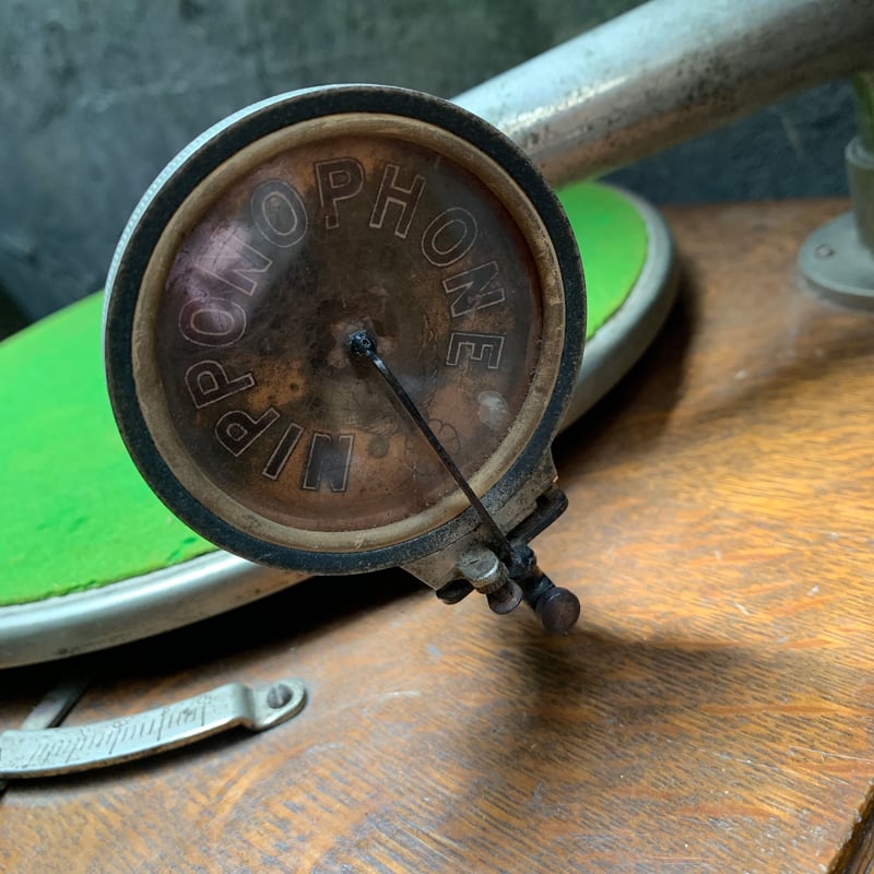 Japan Antique 蓄音機 ニッポノホン 動作品 ユーホン1号機 ケース付き