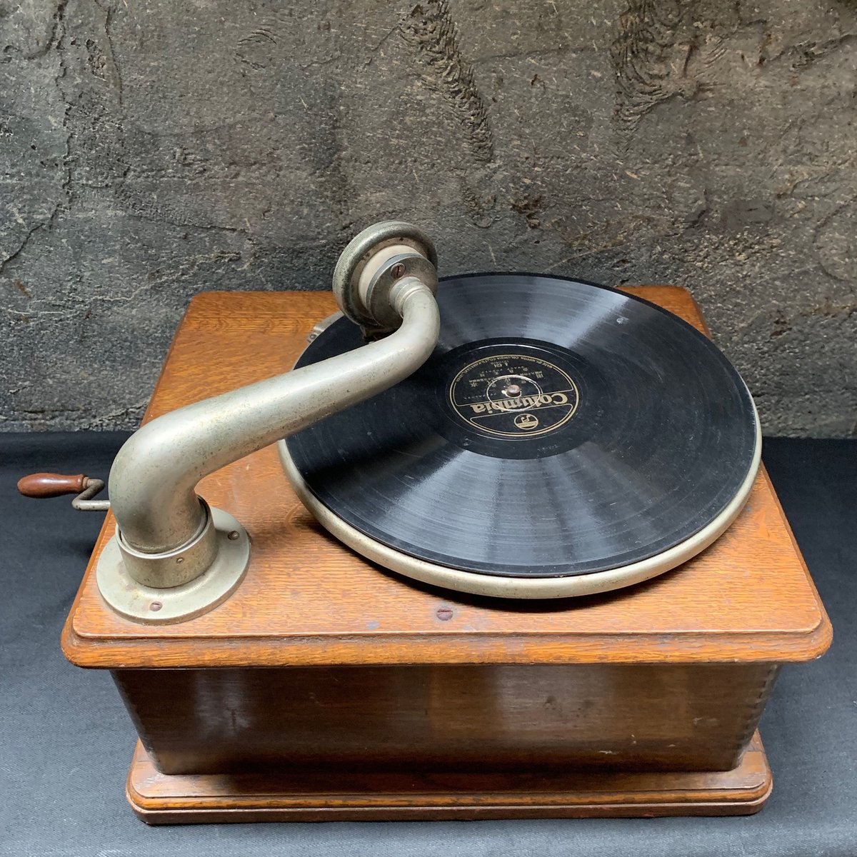 Japan Antique 蓄音機 ニッポノホン 動作品 ユーホン1号機 ケース付き