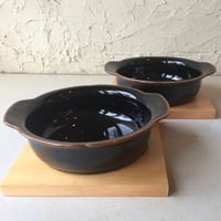 播陽東山窯 長方皿 鐘太作 共箱 蔵出し品 播陽東山 東山焼 鉄釉 姫路藩