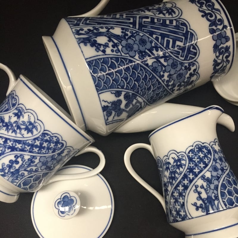Japan Vintage LAC CHINA ポット＋クリーム＋シュガー 3PCS | Kica
