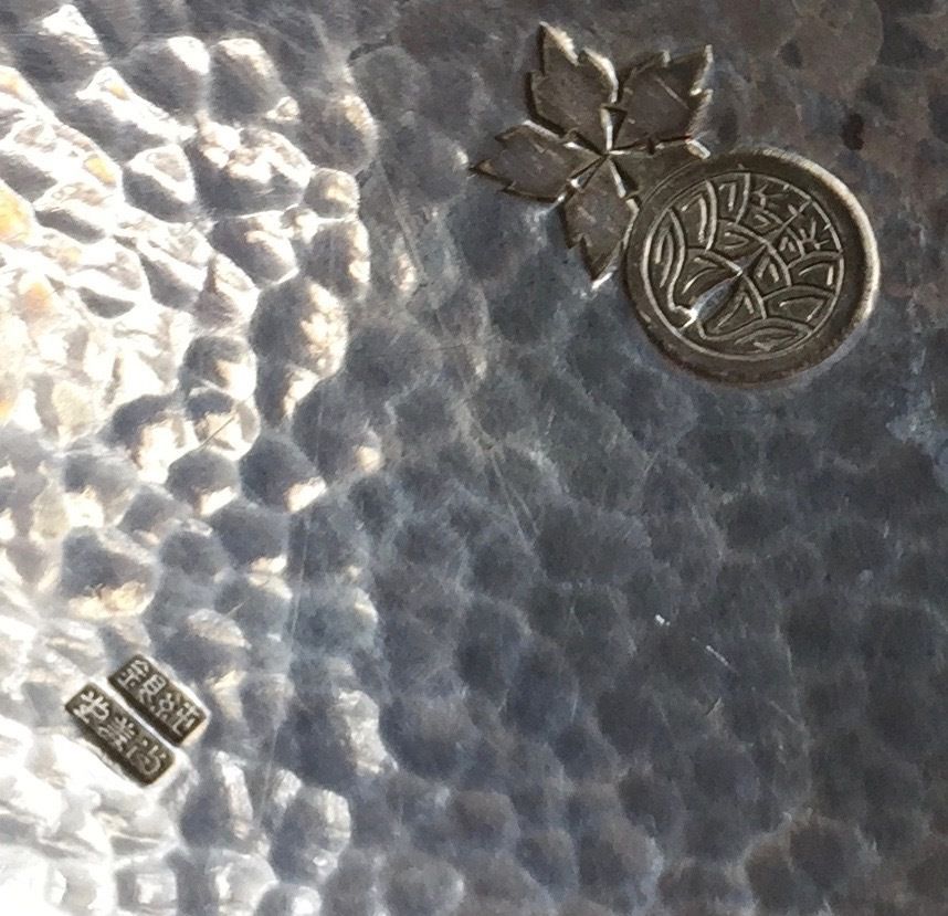 Japan Vintage 純銀 尚美堂 ヤンポ 菓子器 茶道具 鎚目骨董 古道具 66g