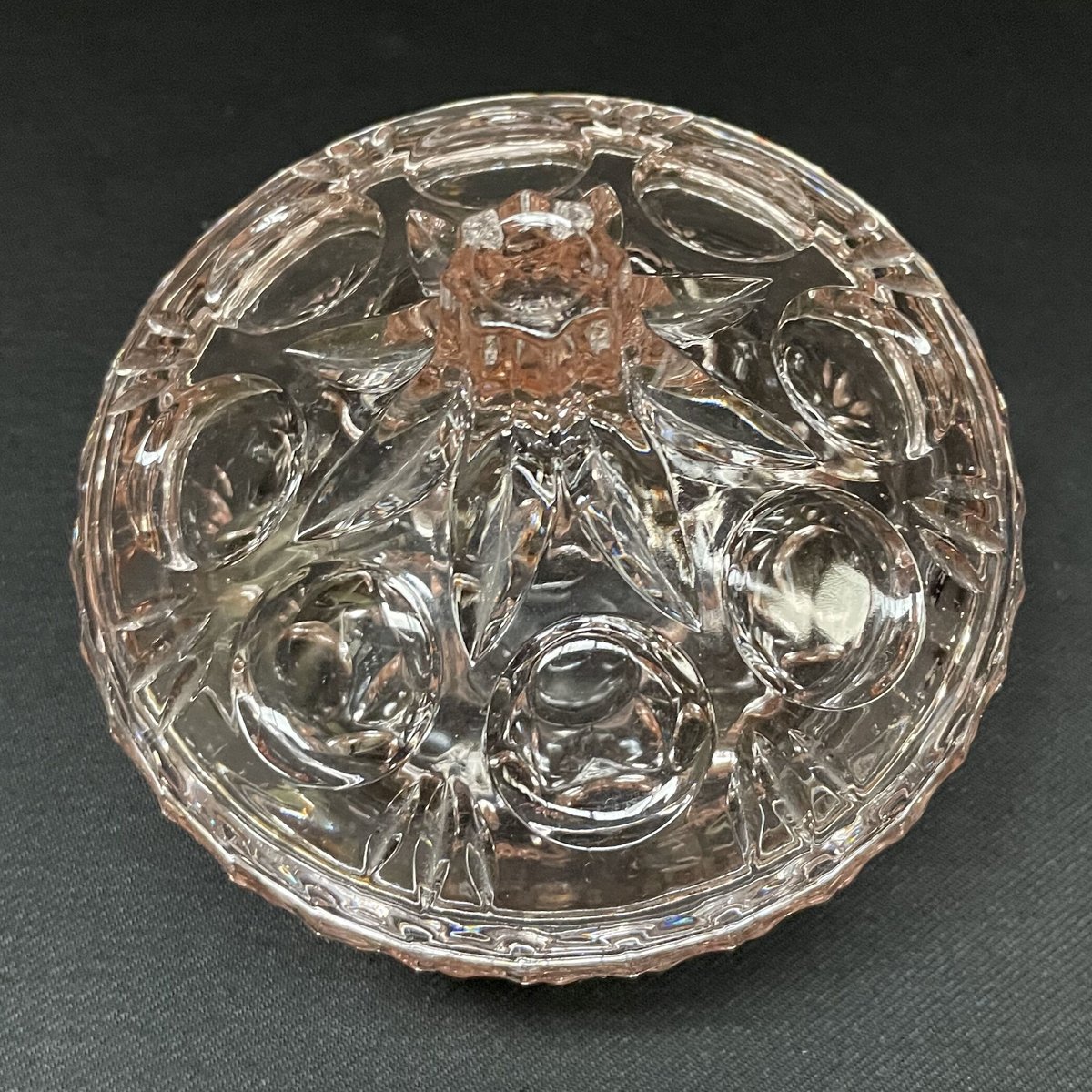 Japan Vintage ガラス キャンディ ジャー 小物入れ キャニスター 蓋付